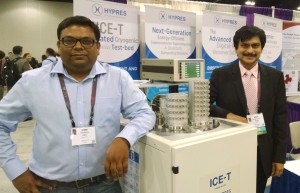 HYPRES team members Anubhav Sahu and Deep Gupta, PhD, Executive VP (l to r) with ICE-T at the Applied Superconductivity Conference.